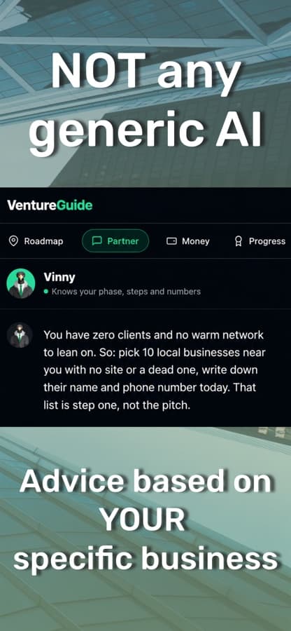 Not generic AI — advice based on your specific business